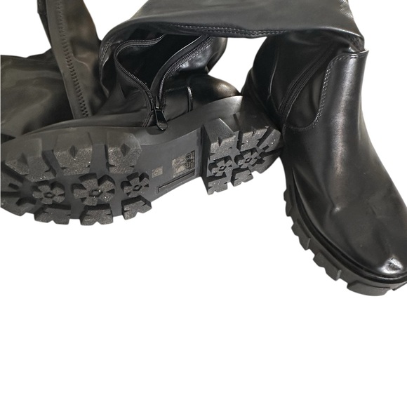 AKIRA Black Over the Knee Boots - Picture 3 of 3